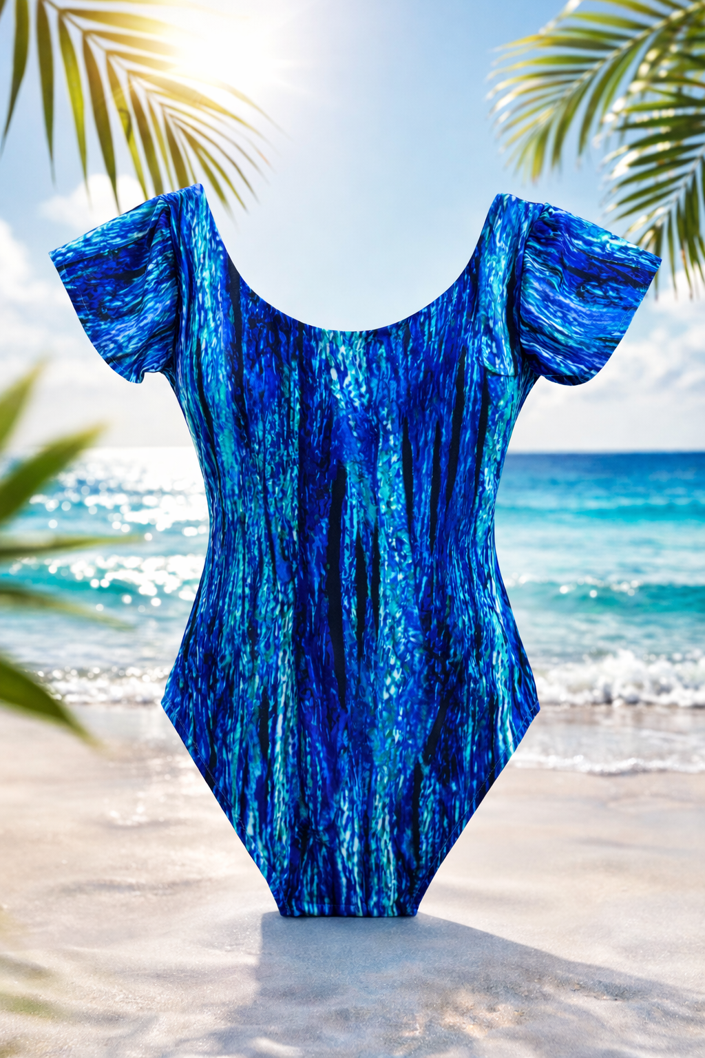 Traje de baño básico con mangas moldeador  powernet colección CUERPAWER S/M