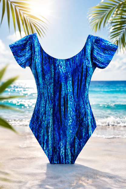 Traje de baño básico con mangas moldeador  powernet colección CUERPAWER S/M