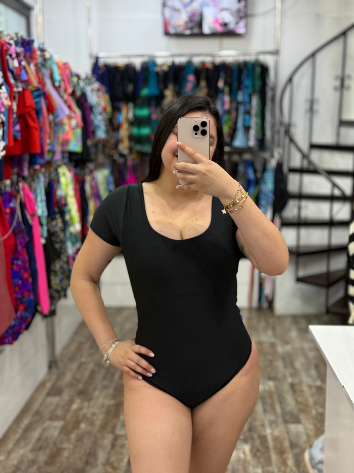 Traje de baño básico con mangas moldeador  powernet colección CUERPAWER L/XL - L/XL abarca 42/44 Max 44/46 / Negro liso