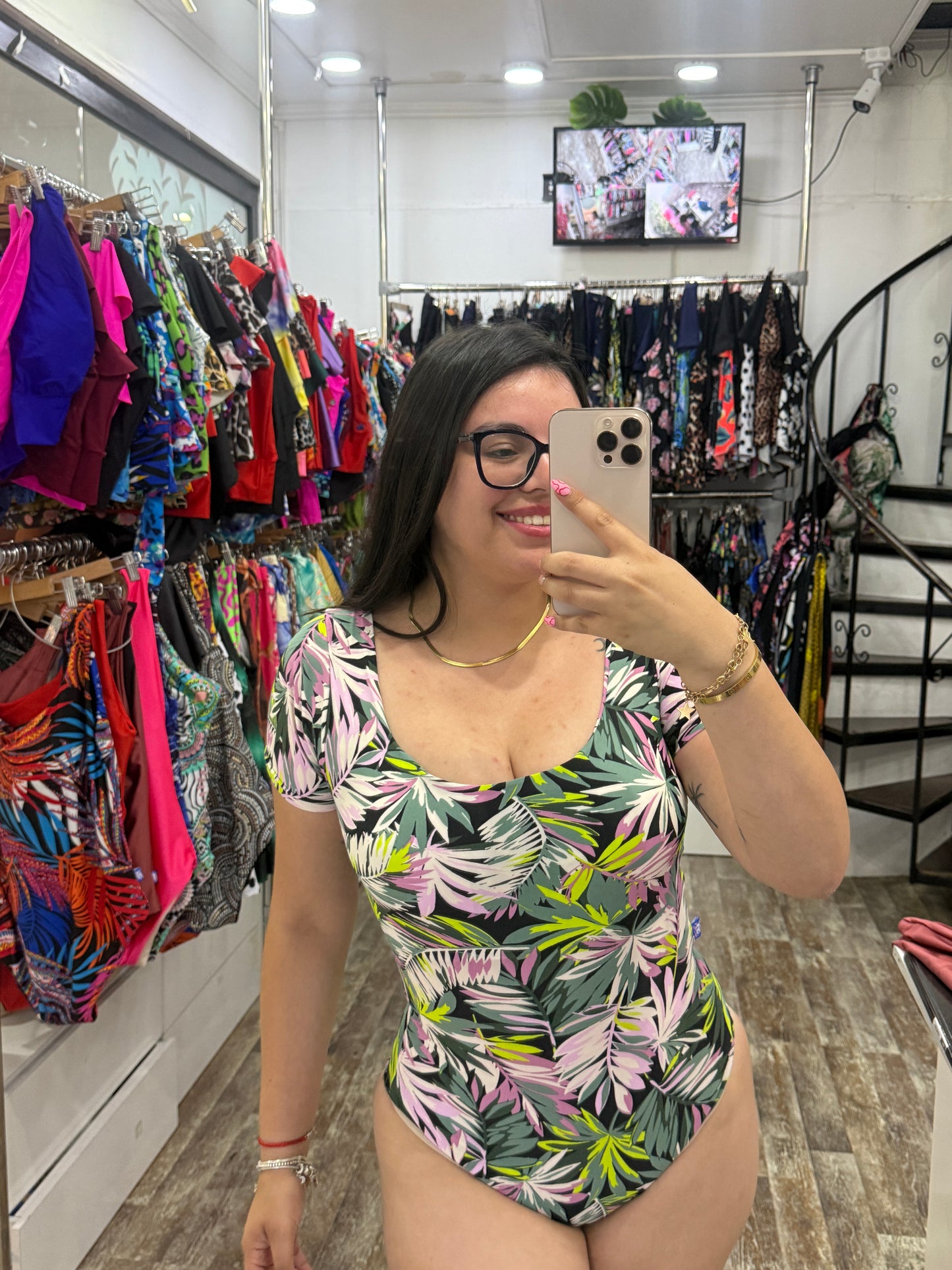 Traje de baño básico con mangas moldeador  powernet colección CUERPAWER S/M