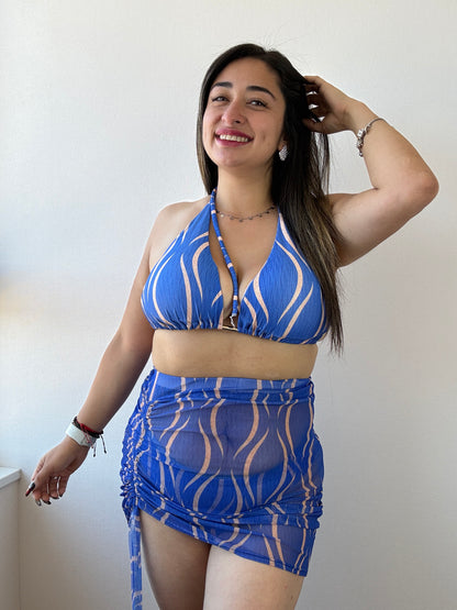 Bikinis 3 piezas Brasil L/XL FALDA tul