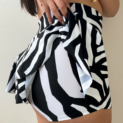 Falda short negro y colores talla única (36 a 40)