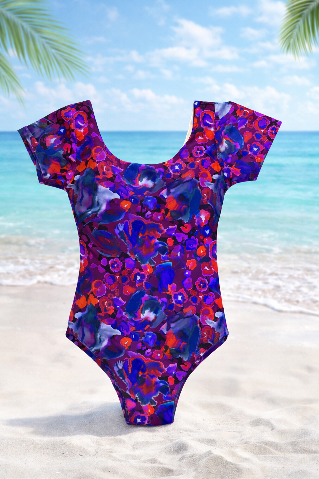 Traje de baño básico con mangas moldeador  powernet colección CUERPAWER S/M