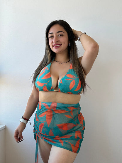 Bikinis 3 piezas Brasil L/XL FALDA tul