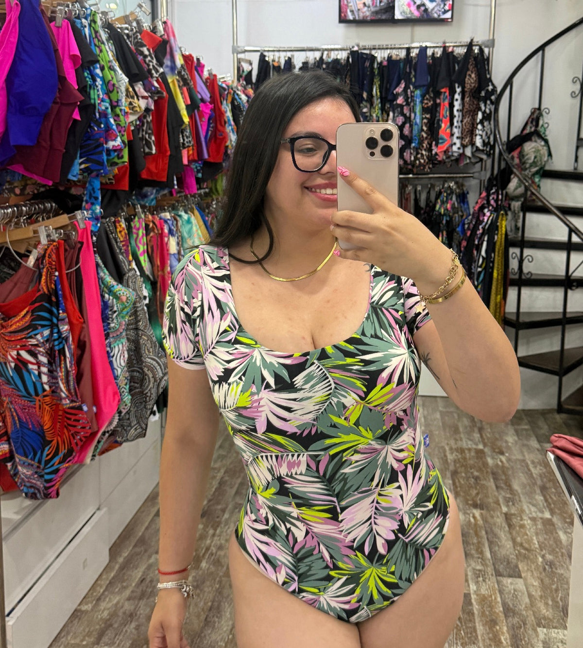Traje de baño básico con mangas moldeador  powernet colección CUERPAWER L/XL
