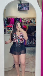 Falda short con tul